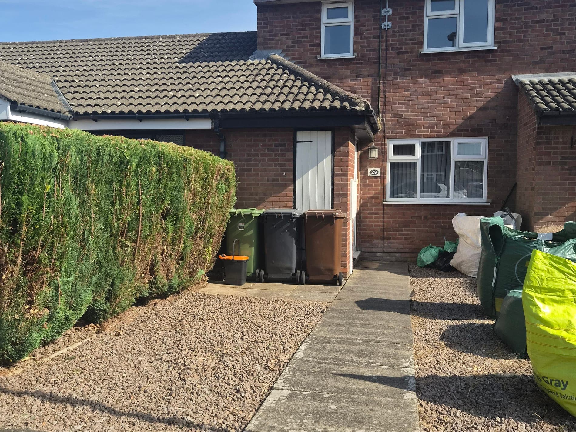 Front hedge cut back square, Lincoln after Spade & Blade sorted it